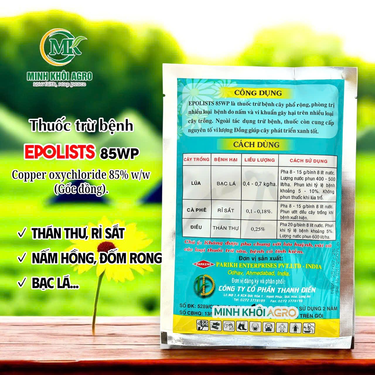 Thuốc trừ bệnh Epolists 85WP - Gói 100g